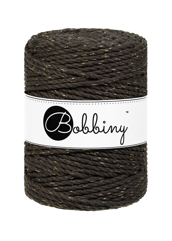 Macrame Rope 3PLY - Golden Espresso